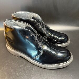 Bates‎ Bates Lites High Gloss Padded Collar Chukka Men Black 9 D